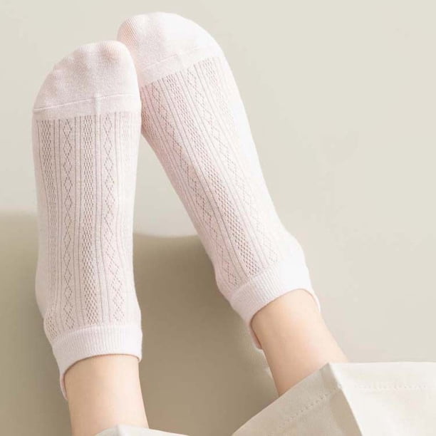 Fashion Cotton Women Short Socks Female Hosiery Anti Slip Ankle Socks Solid Color Mesh Boat Socks Summer