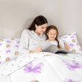 thumbnail image 4 of Manfei Cartoon Rabbit Twin Comforter Sets,Cute Coquette Bowknot Bedding Set,Reversible,2 Pieces,1 Comforter and 1 Pillowcase, 4 of 7
