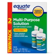 (2 pack) (2 Pack) Equate Sterile Multi-Purpose Contact Solution , 12 Oz, 2 Pk