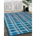 thumbnail image 3 of Ahgly Company Machine Washable Indoor Square Abstract Denim Blue Area Rugs, 3' Square, 3 of 7