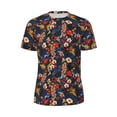 thumbnail image 5 of Wukai Vintage Floral Print Men's Short-Sleeved Mesh T-Shirt,Quick-Dry Short Sleeve Workout T-Shirt-5X-Large, 5 of 8