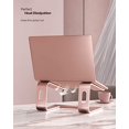thumbnail image 2 of Soporte p/ laptop Nulaxy, ergonómico de aluminio p/ computadora portátil, desmontable, compatible con Mac, Dell, HP (D-Rose Gold), 2 of 3