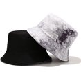 thumbnail image 2 of CoCopeaunts Reversible Buckets Hat Women Autumn Winter Multicolor MenTie Dye Bucket Caps Double-Faced Wear Cotton Fisherman Caps, 2 of 8