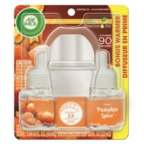 Air Wick, Plug in Essential Oils Kit, (Diffuser   Warmer   2 Refills), Pumpkin Spice, 1.34 Fl Oz