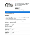 thumbnail image 2 of Left Headlight Assembly - Compatible with 1999 - 2002 Dodge Ram 2500 2000 2001, 2 of 2