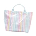 thumbnail image 2 of Bolso tote impermeable, elegante, ligero y sencillo, ideal para el trabajo. Rayas arcoíris, 2 of 8