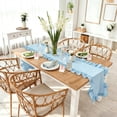 thumbnail image 6 of Leaf Edge Table Runner Elegant Long Strip Mat for Coffee Table Tea Table Dining Table TV Cabinet Holiday Home Decor Party Centerpiece Dining Room Buffet Console Shelf Home Gathering Space Cozy Home, 6 of 6