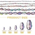 thumbnail image 2 of Uxcell 328 PCS Cuentas de Cristal en Forma de Gota, Forma Facetada de 3x5mm Cristal AB para Collar Pulsera Aretes Suministros de Manualidades DIY, Rojo Rosa y Verde, 2 of 7