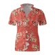 thumbnail image 4 of Camisas estampadas de verano Blusas para mujer Manga corta Cuello en V Tops fruncidos Camisas Camisas sueltas de manga larga para mujer OAVQHLG3B Store lin121212, 4 of 4