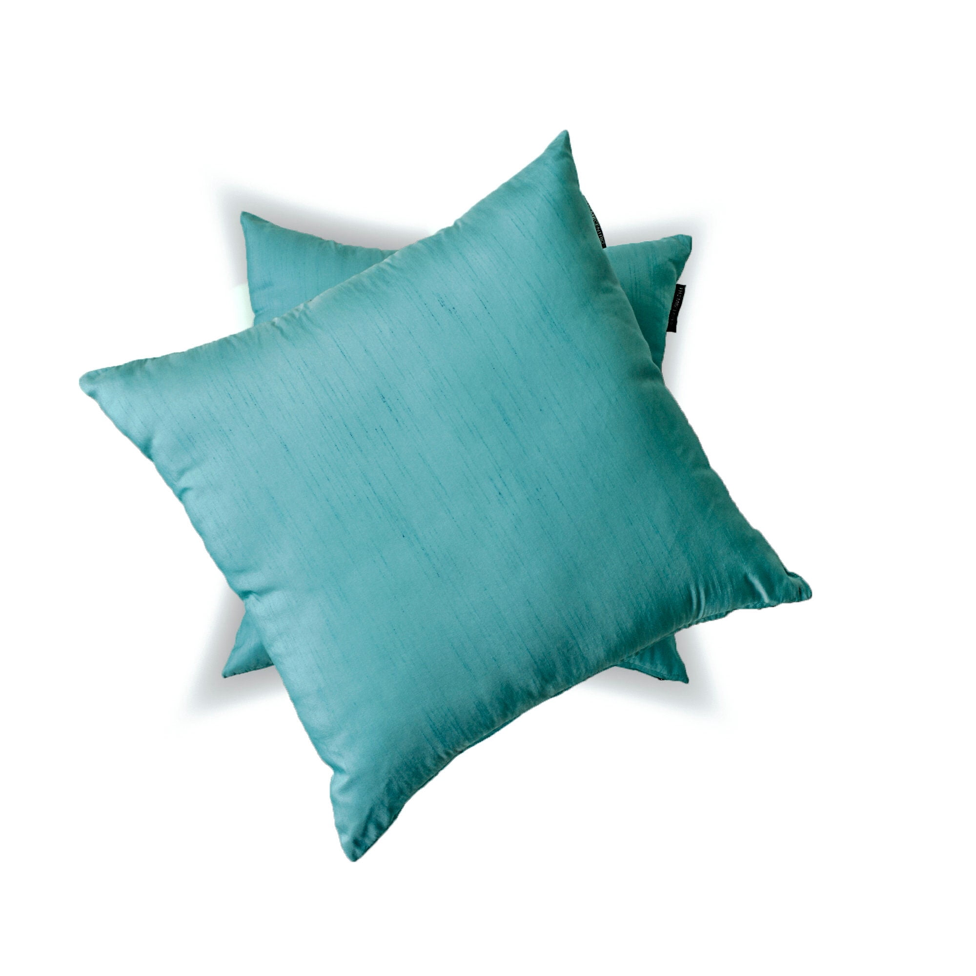 Aqua Luxury Lumbar Pillow Cover 12"x14" | Pack of 2 Modern Art Silk Oblong Pillow Cover | Solid & Two Tone Silk Pillowcases for Bed, Couch & Sofa, Modern Home Décor - Aqua Luxury