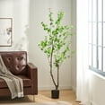 thumbnail image 4 of Indoor Plants, 180CM ARTIFICIAL DISC LEAF TREE, Green Artificial Flowers,Fabric Outdoor Plants, Household Supplies & Décor, Flowers & Plants 180CM ARTIFICIAL DISC LEAF TREE, 4 of 9