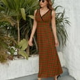 thumbnail image 4 of Maxi Dress Red Green Plaid Dress Summer Vintage Check Street Wear Bohemia Long Dresses Ladies Sleeveless Custom Vintage Maxi Dress, 4 of 7