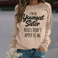 thumbnail image 2 of XINXIAOO Women's Sweatshirt Sweat Shirts Women Long Sleeve Pullover for Women Khaki Sweatshirts for Women Fall Clothes Women Preppy Clothes Teen Girl, 2 of 5