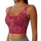 thumbnail image 2 of Fotbe Abstract Red Marble Sujetador Deportivo Largo sin Aros para Mujer con Almohadillas y Soporte Medio, Transpirable y Absorbente, Camiseta Tipo Chaleco o Tank Top-X-Large, 2 of 8