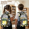 thumbnail image 3 of Xoenoiee Peach Print PVC See Through Backpack 17" Heavy Duty Clear Transparent Bookbag for Girls, Large Capacity Elementary Schoolbag Kindergarten Preschool Backpack Travel Daypack, 3 of 7