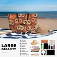 thumbnail image 5 of Fuzoiu Brown Owl Print Waterproof Beach Tote Bag for Women Girls with Zipper,Sandproof Pool Swim Bag,Large Capacity Beach Travel Bag for Pool Swim Travel Everyday, 5 of 7