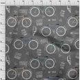 thumbnail image 4 of oneOone Cotton Silk Gray Fabric Bicycle Sewing Material Print Fabric By The Yard 42 Inch Wide, 4 of 6