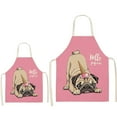 thumbnail image 1 of Awdenio DOG PUG Printed Cotton Linen Sleeveless Apron Kitchen, 1 of 1