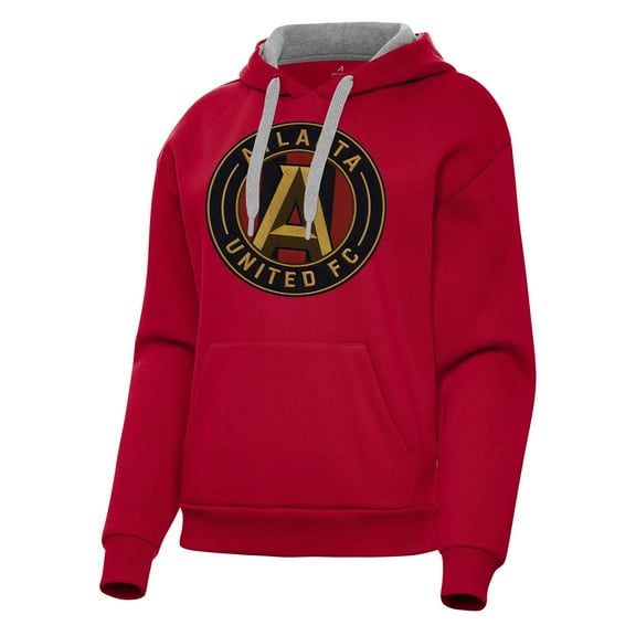 Women's Antigua Red Atlanta United FC Victory Pullover Hoodie