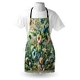 thumbnail image 4 of Jungle Floral Apron, Classic Medieval Style Blossoming Petals Paisley Leaves Chef-d'oeuvre, Unisex Kitchen Bib with Adjustable Neck for Cooking Gardening, Adult Size, Green Multicolor, by Ambesonne, 4 of 4