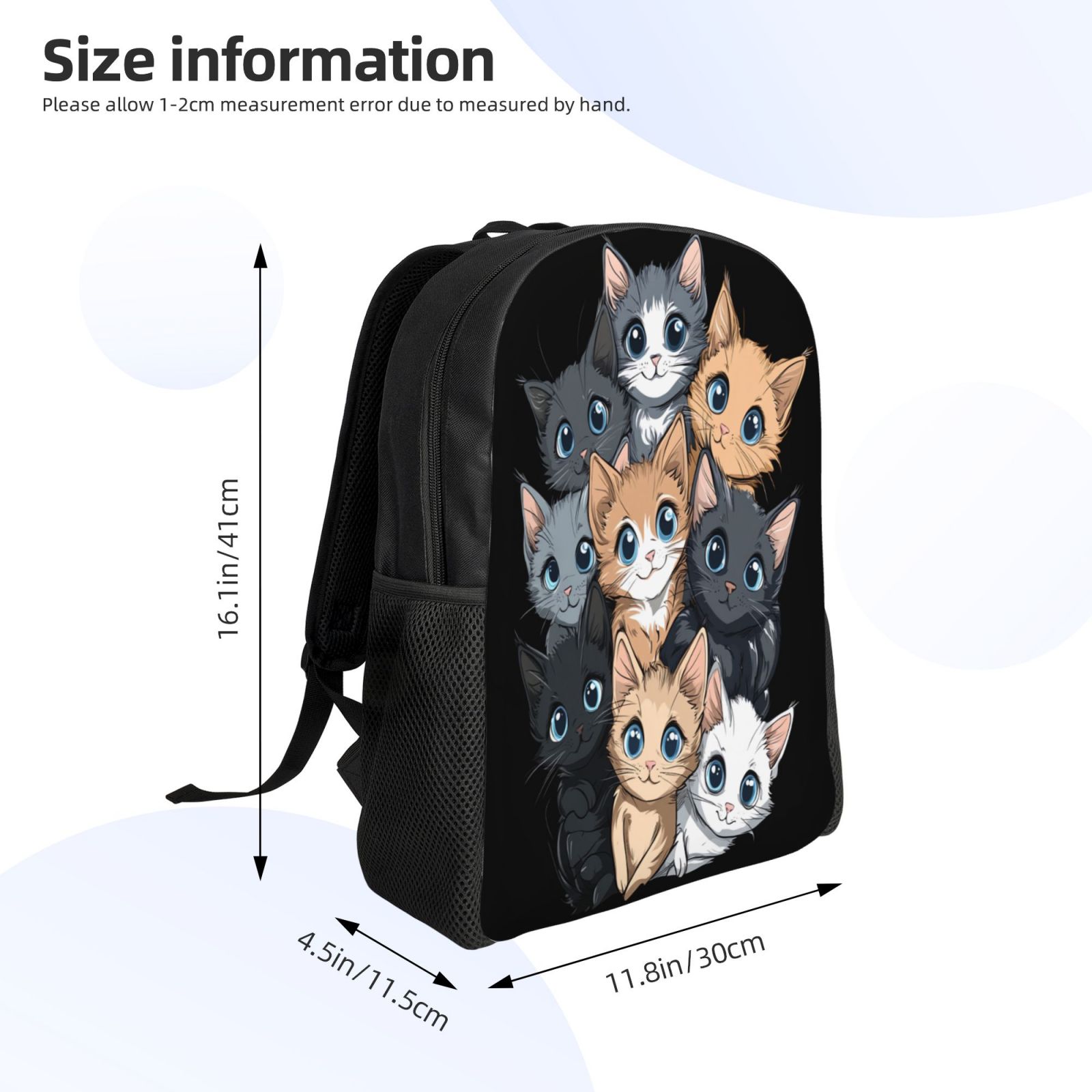 Cat Backpack Double Shoulder Backpack Durable, Spacious, Ergonomic Design for Travel, Work & Outdoor Use