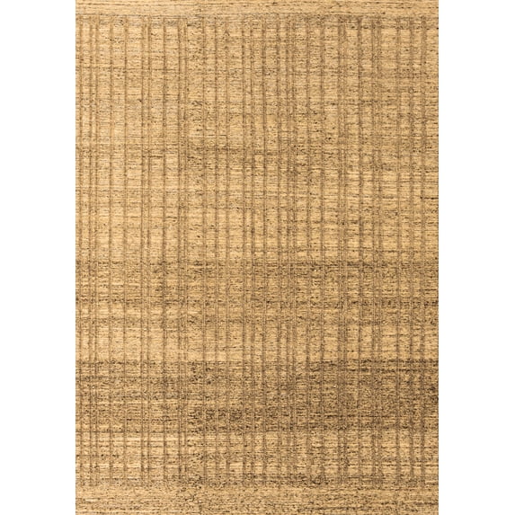 Ahgly Company Indoor Rectangle Solid Brown Modern Area Rugs, 2' x 5'