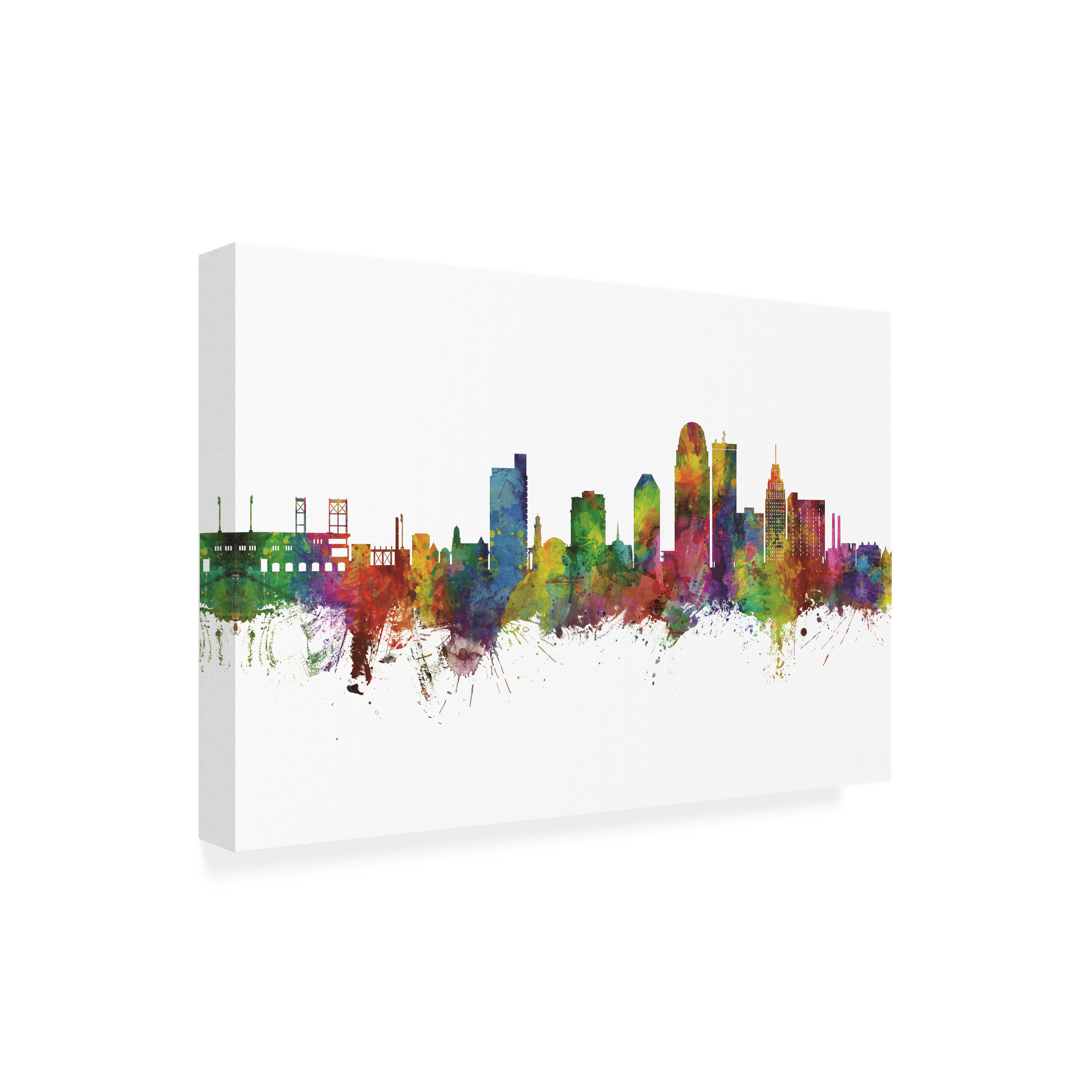 Michael Tompsett 'Winston Salem North Carolina Skyline' Canvas Art