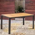 thumbnail image 5 of Acacia Wood & Iron Table - Sealed Against Spills - Outdoor Barbecue / Effortless Clean-up, 5 of 6