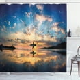 thumbnail image 1 of Ambesonne Ride the Wave Shower Curtain, Surfer on Coast, 69"Wx84"L,, 1 of 3