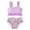 Purple, variant on Girls Two Piece Swimwear Floral Print Separates Tankini Swimsuit Kids Youth Summer Beach Pool Clothes