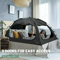 thumbnail image 2 of FICISOG Bed Tent Bed Canopy Tents Twin Size, Portable Dream Tent Indoor Sleeping Tents 80% Blackout with 3 Doors, Breathable Private Space Tents, 2 of 9