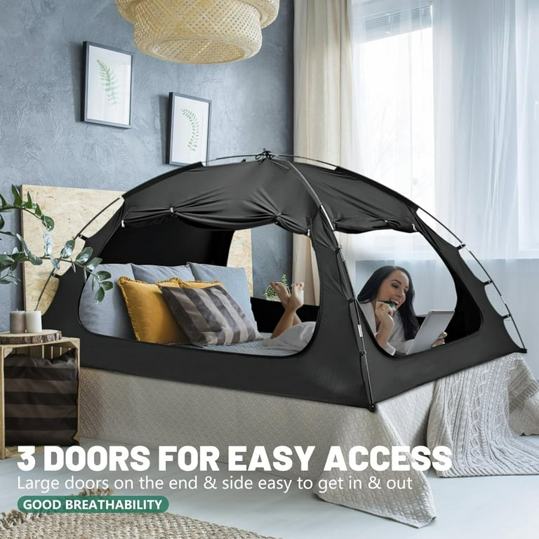 Snuggy Bed Tent Canopy YAVIL Bed Tent Twin Size Blackout