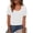 *White, variant on ClodeEU Womens Shorts Sleeve Crop Tshirt ,Summer Y2K Lace Square Neck Slim Fitted Basic Ribbed Tee Blouse Shirts White,Womens Plus XL