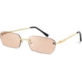 thumbnail image 2 of Gafas de sol retro pequeñas, estrechas y sin montura, transparentes, vintage, 2 of 4