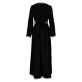 thumbnail image 5 of Elegant Muslim Abaya Dress With Embroidery Long Sleeve Robe And Inner Gown Two Piece For/Black/S, 5 of 5