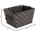 thumbnail image 3 of Whitmor 6581-1980-ESPR Small Woven Strap Tote, Espresso, 3 of 3