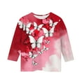 thumbnail image 3 of Chemises pour Enfants, Chemise Imprimée à Manches 3/4 et Col Rond pour Garçons et Filles, Haut pour Enfants, 3 of 5