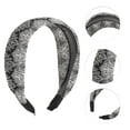 thumbnail image 5 of Unique Bargains 1 Pc Fashion Pattern Wide Headbands for Women Black Gray, 5 of 6