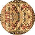 thumbnail image 1 of Ahgly Company Indoor Round Persian Brown Traditional Area Rugs, 5' Round, 1 of 4