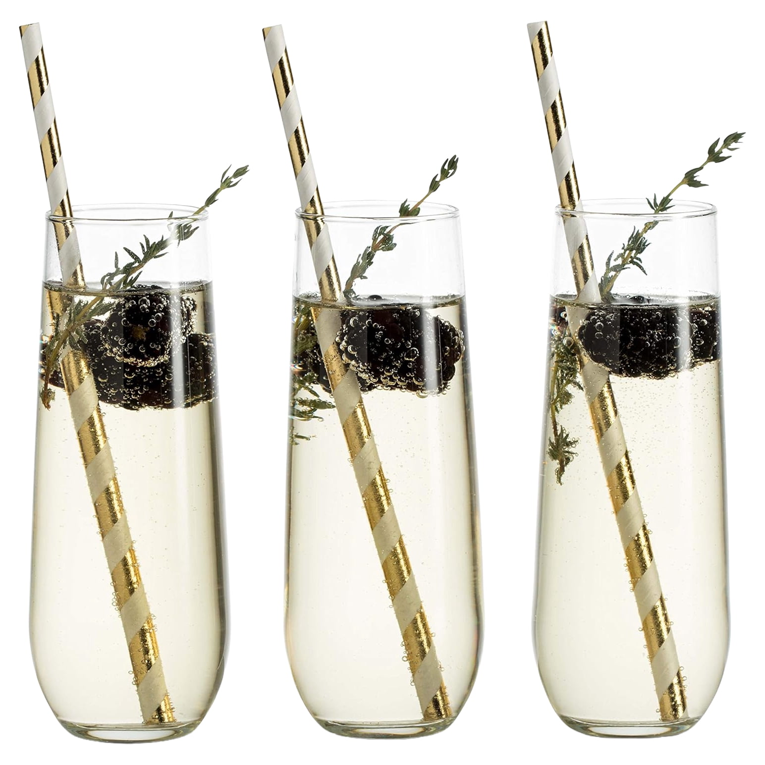 Libbey 228 Stemless 8.5 Ounce Flute Glass - 12 / CS