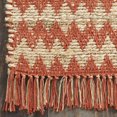 thumbnail image 3 of HomeRoots 486818 5 x 8 ft. Chevron Hand Woven Stain Resistant Rectangle Area Rug with Fringe, Terracotta, 3 of 5