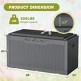 thumbnail image 7 of Homall 100-Gallon Outdoor Resin Deck Box for All-Weather Use Lockable Waterproof Storage Solution with Cushion Storage,Gray, 7 of 7