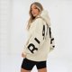thumbnail image 4 of Sudaderas con Capucha de Moda para Mujer, Sudaderas Holgadas de Gran Tamaño, Camisetas de Larga, Corte Holgado. Albaricoque M, 4 of 9