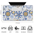thumbnail image 5 of Long Mouse Pads for Desk,Blue and Yellow Pioneer Flower Desk Mats on Top Of Desks, Desk Mouse Pad Extra Large with 3mm Non-Slip Base and Stitched Edge for Gaming,Office,Work,Home 47.3"x23.6", 5 of 6