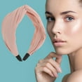 thumbnail image 6 of Unique Bargains 1 Pc Wide Tie Solid Color Headbands for Women Pink, 6 of 6