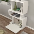 thumbnail image 5 of DORPEK, 6-Tier S-Shaped Bookshelf, 64" Storage Display Unit, Free Standing Open Shelf Bookcase, Balance Bookcase White, Modern Shelving Unit, 1 Package, 5 of 9