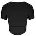 thumbnail image 5 of Womens Workout Tops with Built in Bra Short Sleeve Stretchy Yoga Top Tshirts Gym Athletic Joggers Tops for Women (Small, Black), 5 of 6