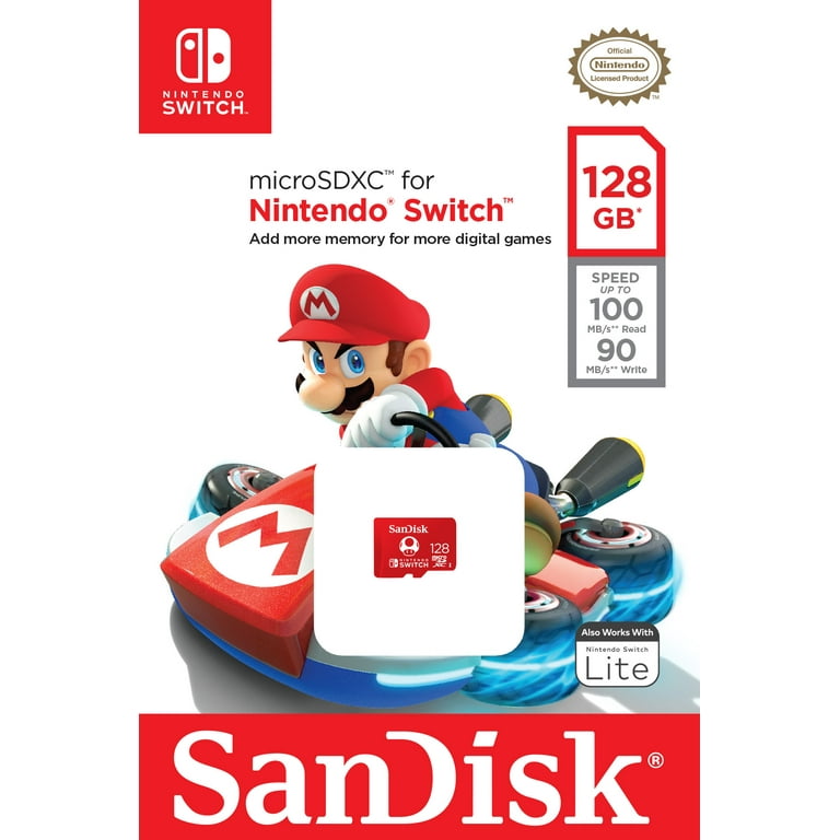 semester Baglæns delikat SanDisk 128GB microSDXC UHS-I Memory Card Licensed for Nintendo Switch, Red  - 100MB/s, Micro SD Card - SDSQXBO-128G-AWCZA - Walmart.com