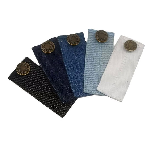 Pantalones vaqueros sacuden la cabeza ajuste elástico botón extendido pantalones hebilla