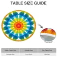 thumbnail image 6 of Colorful Rainbow Tie Dye Spiral Pattern Round Fitted Tablecloth with Elastic Edge,Dining Table Cover Waterproof,Outdoor Round Tablecloth for Camping,Dining,Indoor and Outdoor, 6 of 7